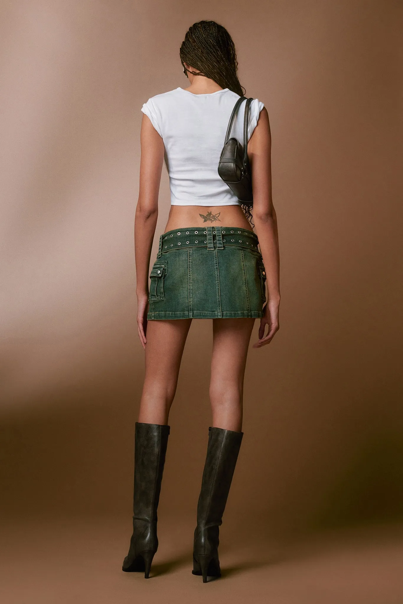 JORDAN DENIM SKIRT - ANTIQUE DARK WASH