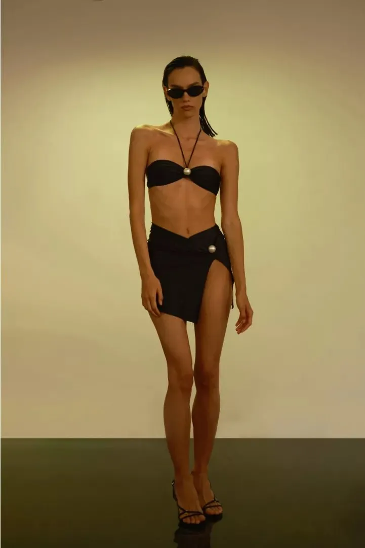 Juno Bikini Top in Black