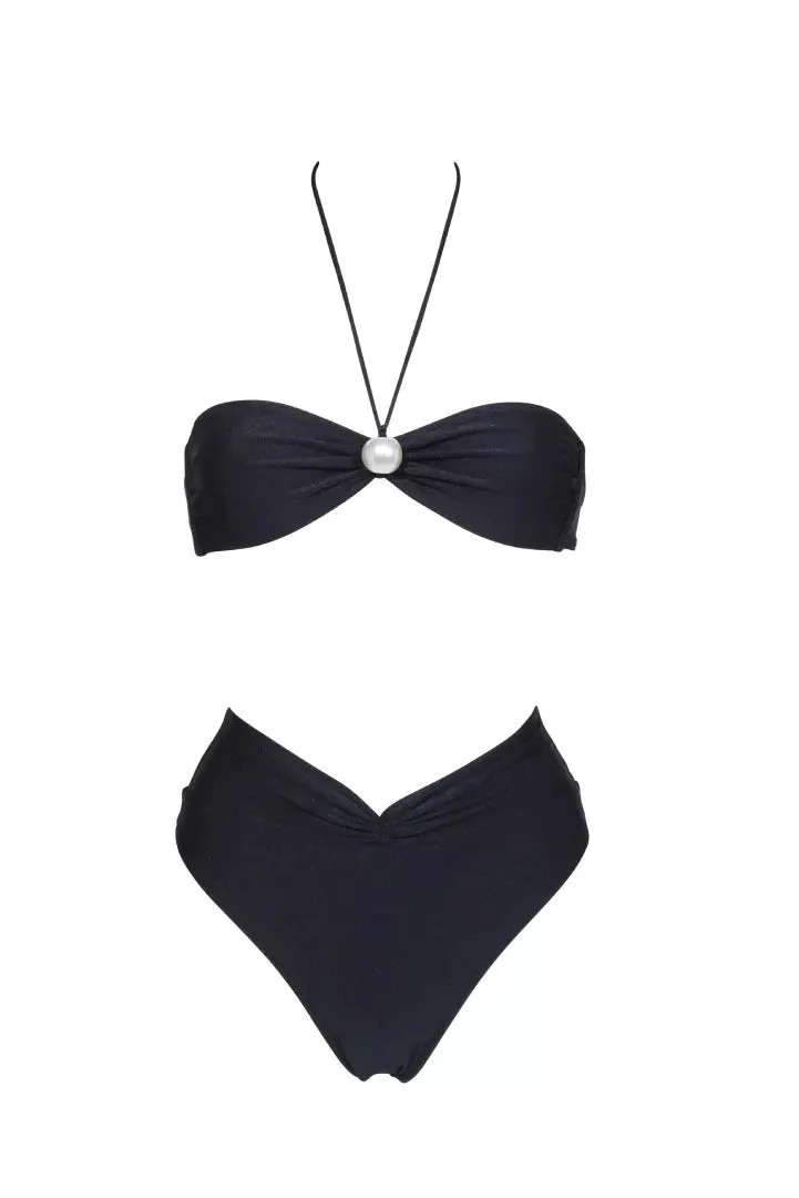 Juno Bikini Top in Black