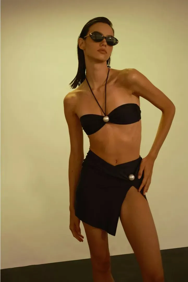 Juno Bikini Top in Black