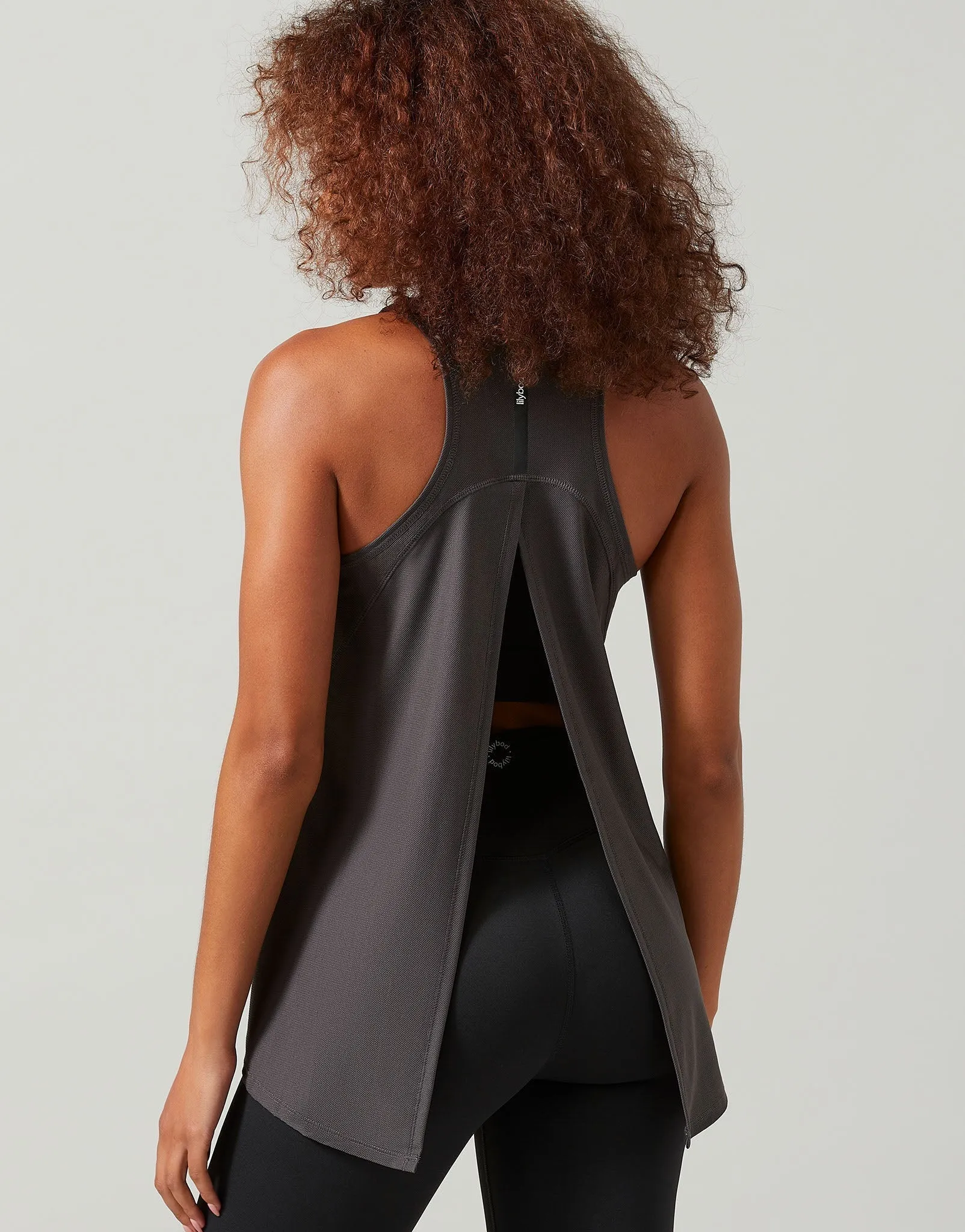 KENDALL Mesh Tank - Obsidian Gray