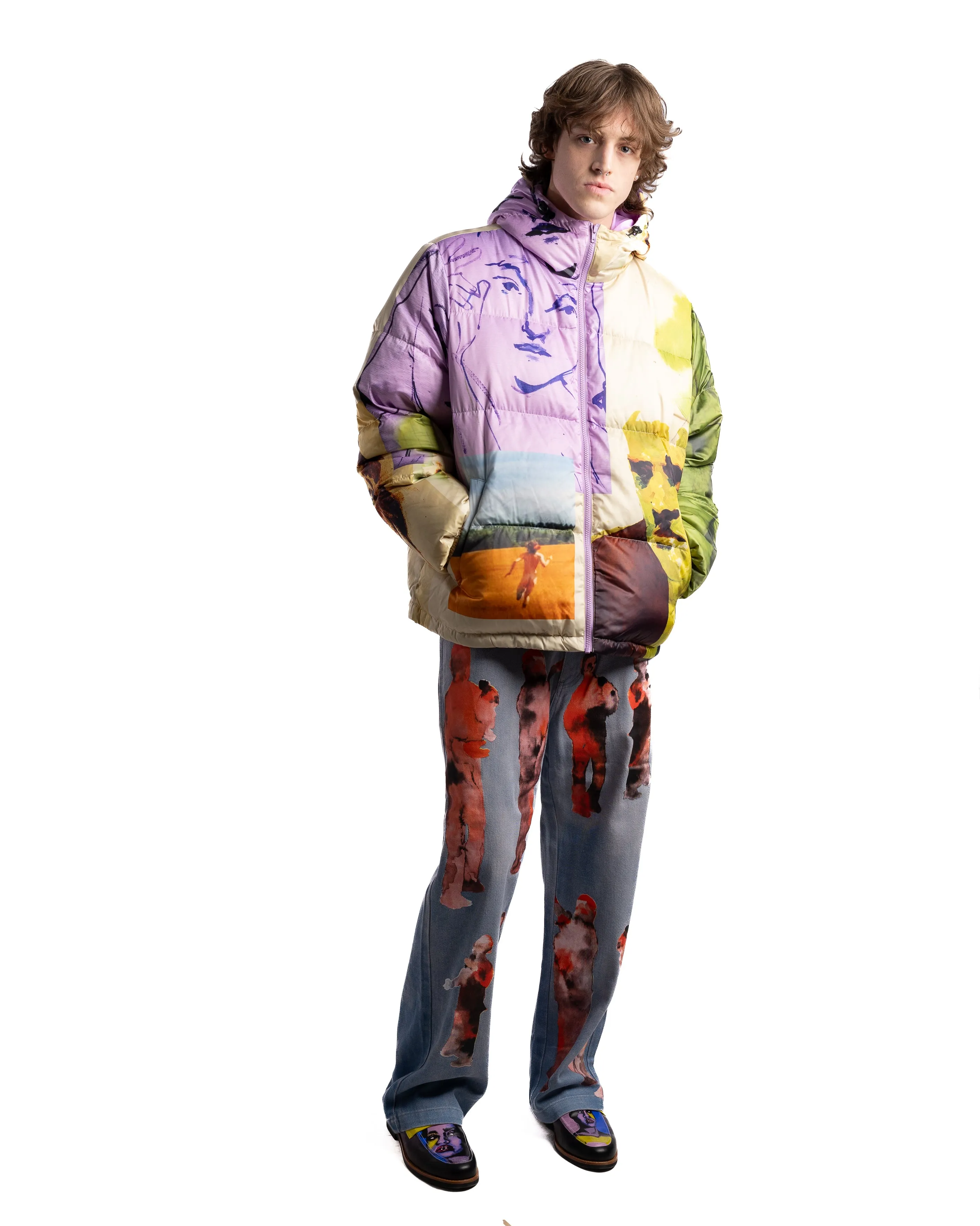 KidSuper Printed Shiny Puffer Multi