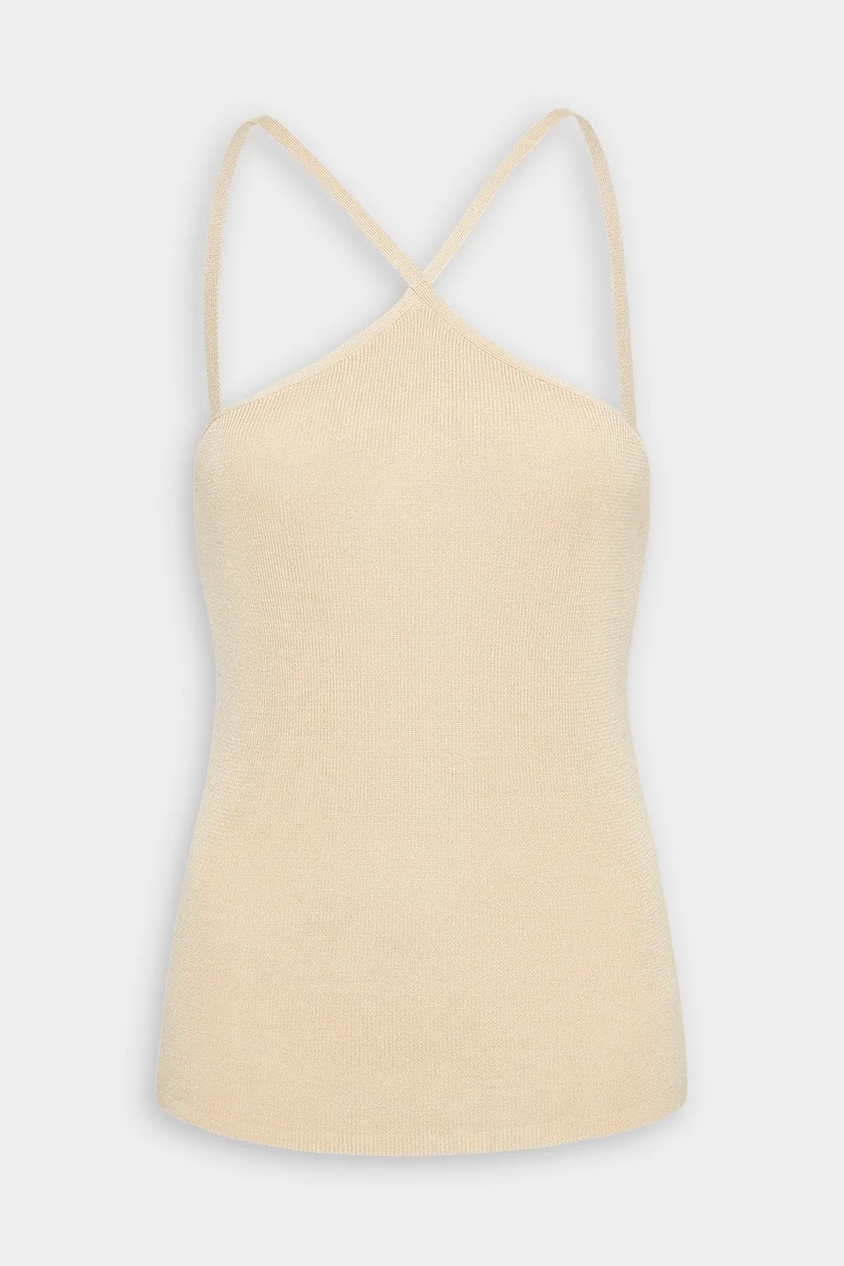 Knit Halter Top in Ecru