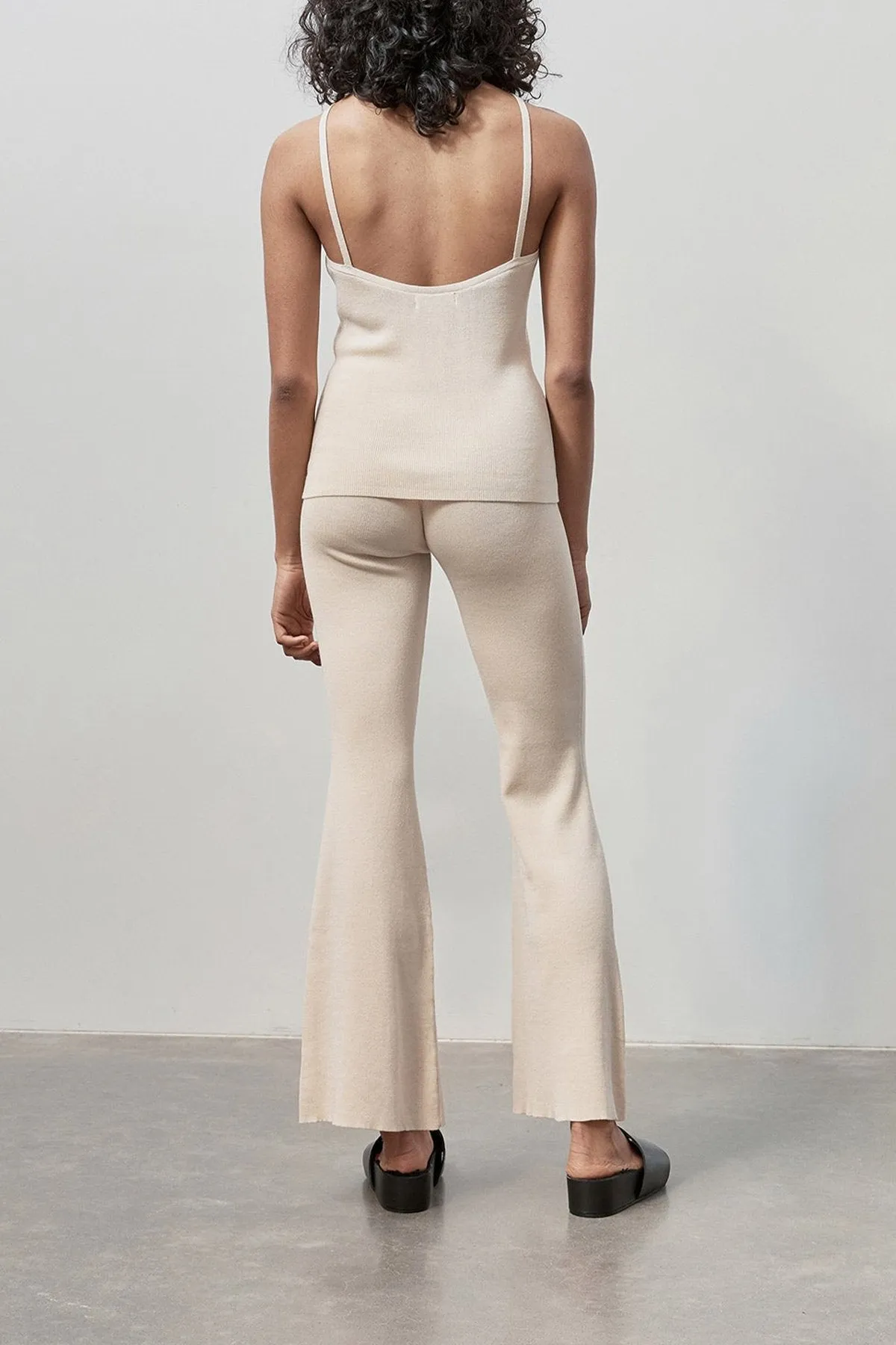 Knit Halter Top in Ecru