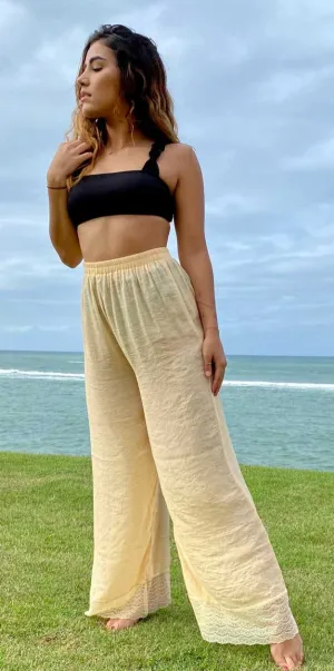 LACE PALAZZO PANTS