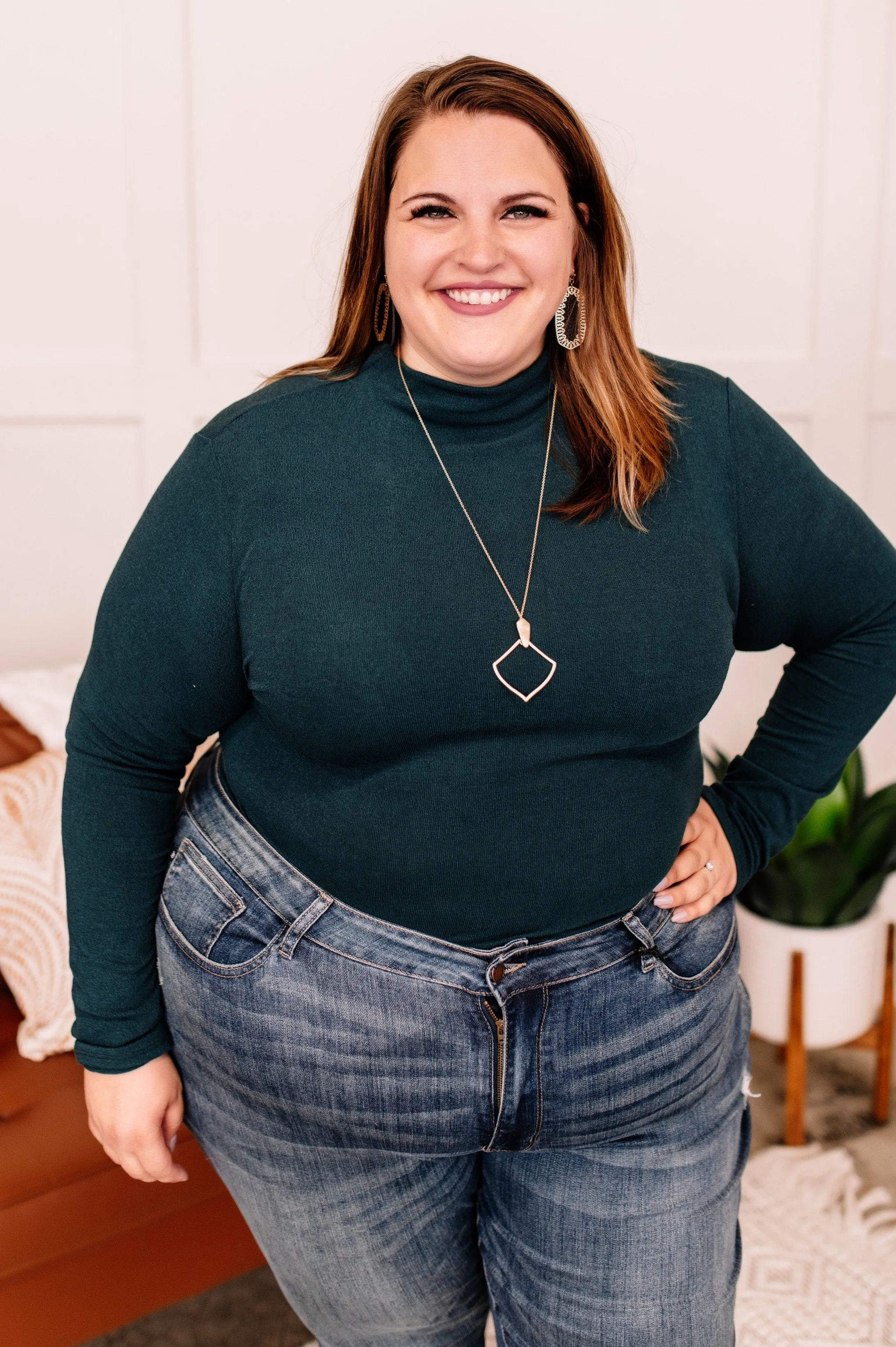 Leaving You Wanting More Bodysuit In Dark Teal