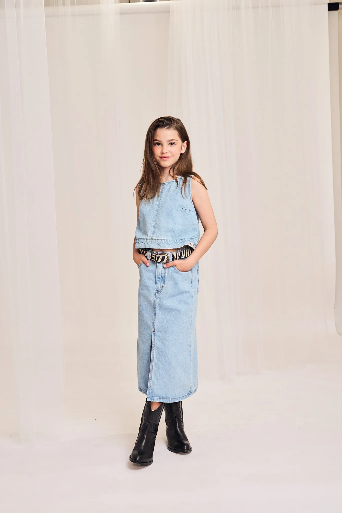 Leslie light denim skirt by AO76