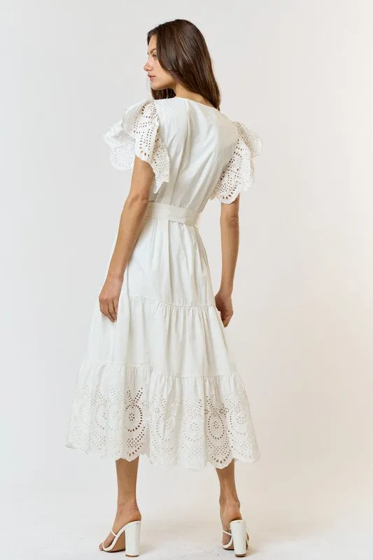 Lilly Eyelet Midi Dress