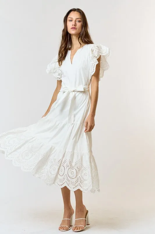 Lilly Eyelet Midi Dress