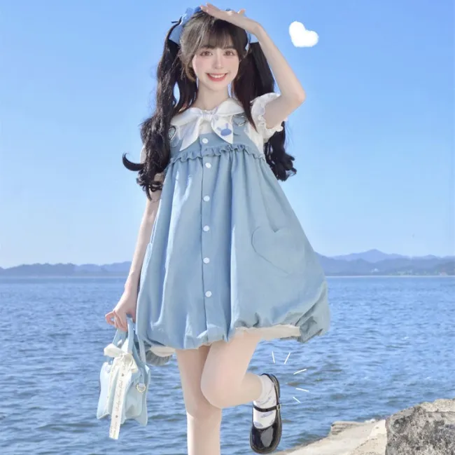 Lolita Bunny Shirt   Strap Dress yc50146