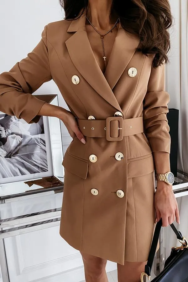 Long Sleeve Belt Blazer