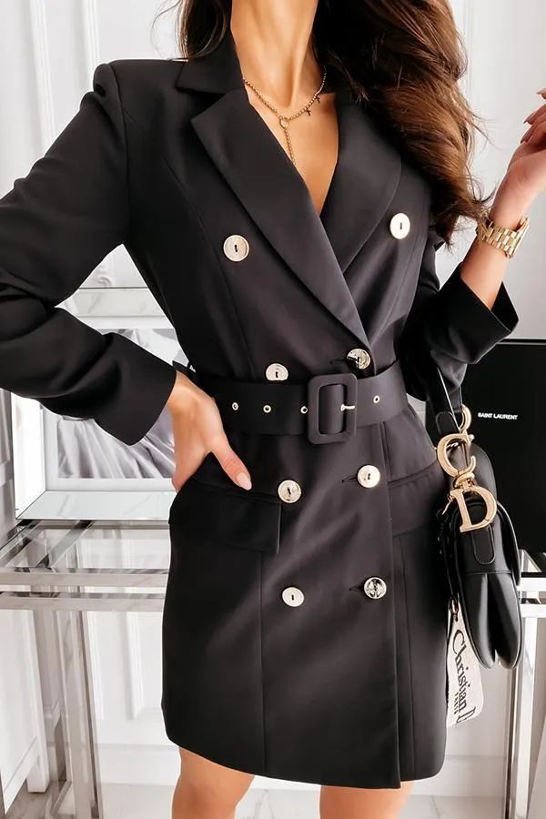 Long Sleeve Belt Blazer