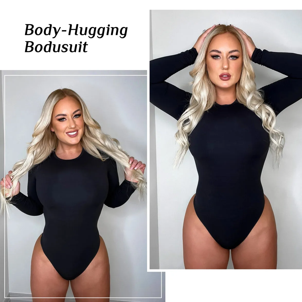 Long Sleeve Bodysuit Thong {SHAPERX}