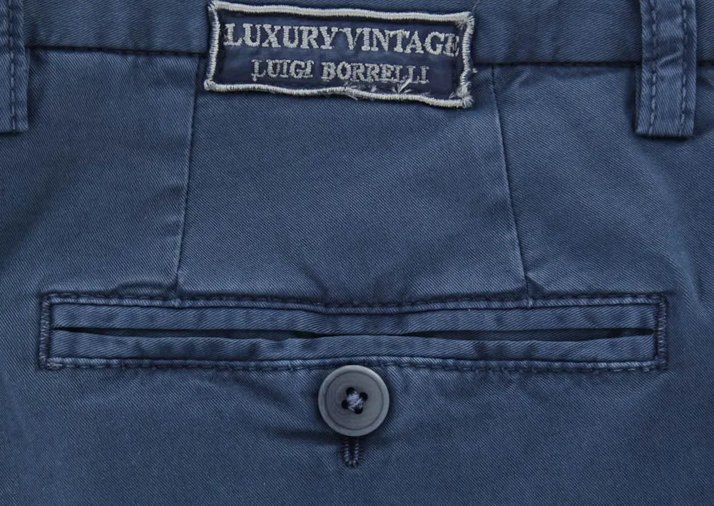 Luigi Borrelli Navy Blue Pants - 32 US / 48 EU