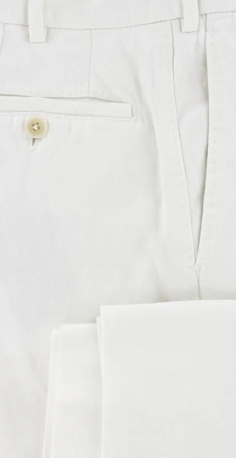 Luigi Borrelli White Pants – Size: 44 US / 60 EU