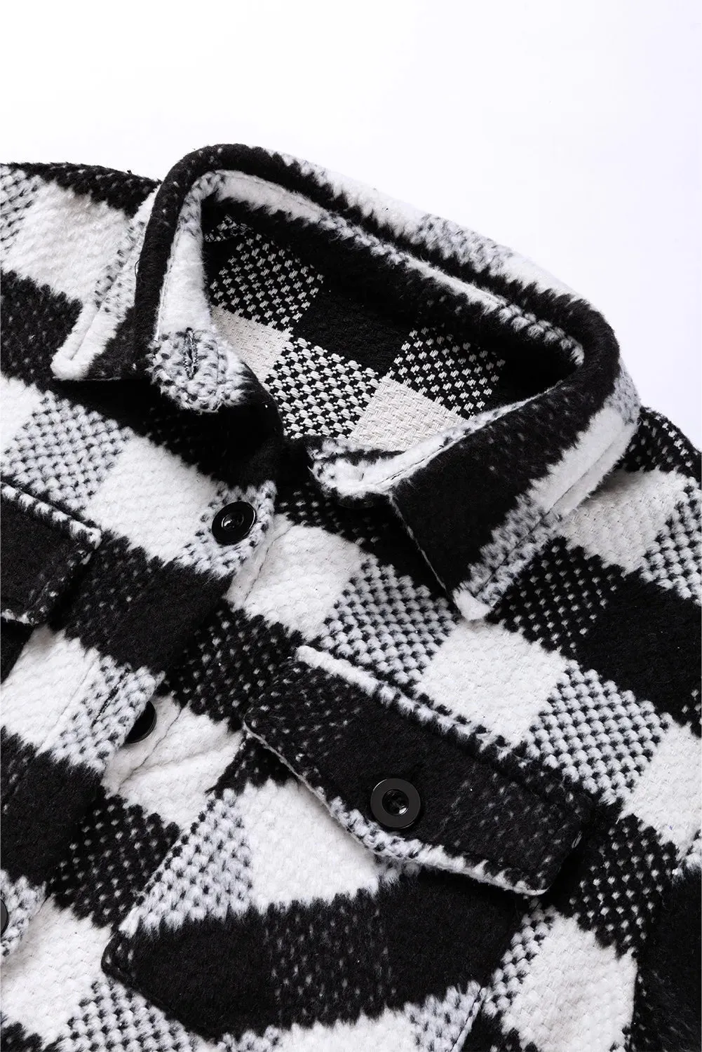 Maisie Plaid Button Up Long Sleeve Jacket