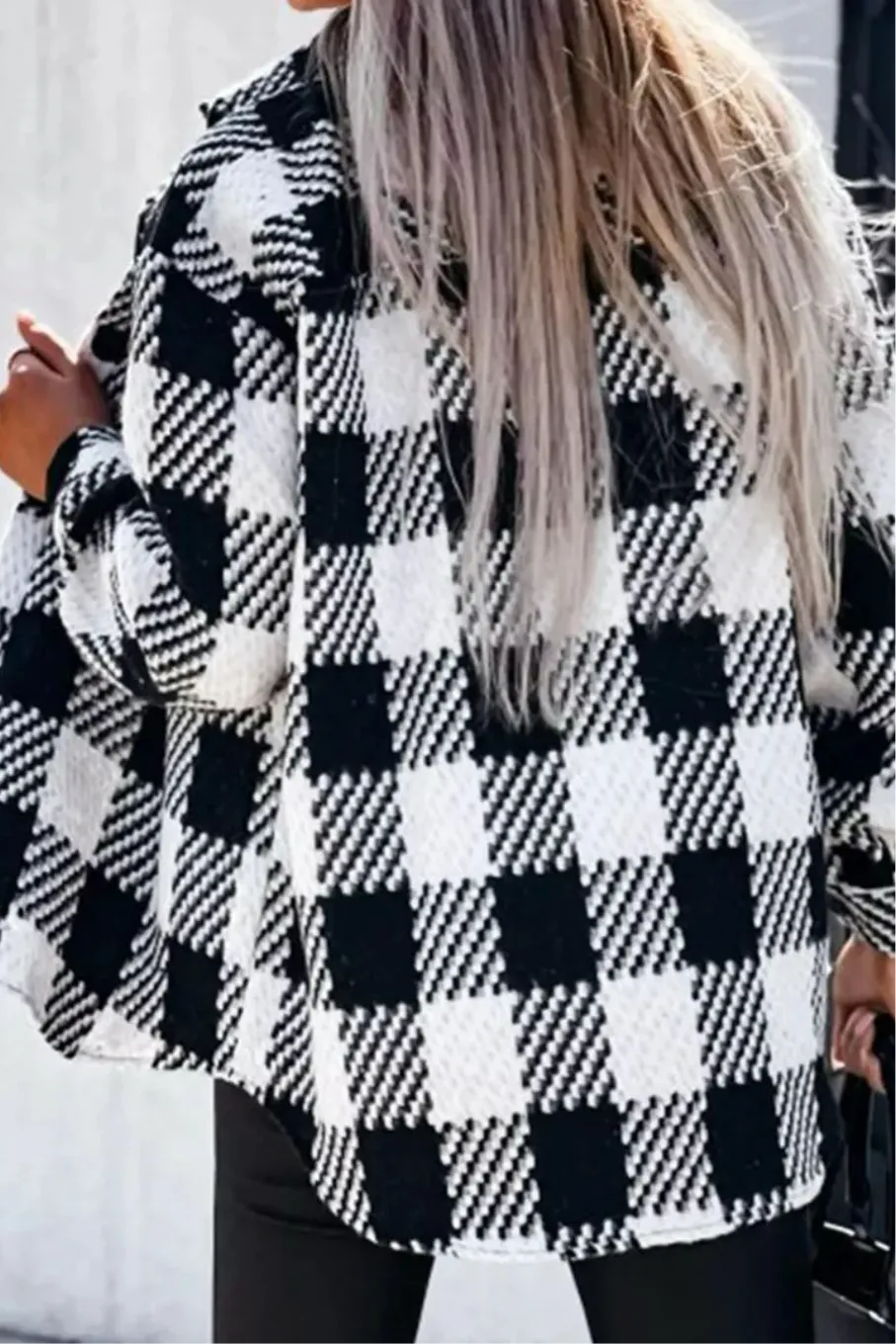 Maisie Plaid Button Up Long Sleeve Jacket