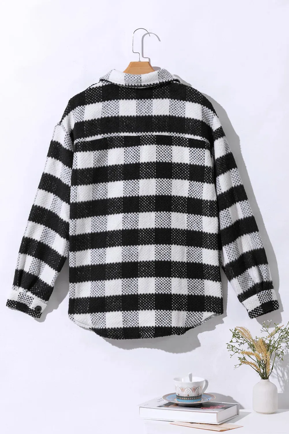 Maisie Plaid Button Up Long Sleeve Jacket