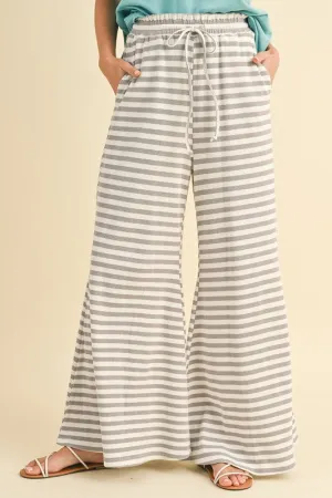 MALLORY STRIPED PALAZZO PANTS