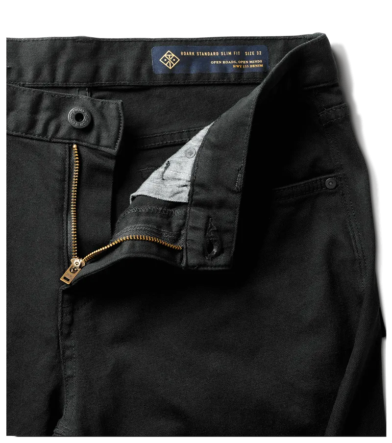 Men's Roark Hwy 133 5-Pocket Slim Straight Fit Twill Jeans - Black
