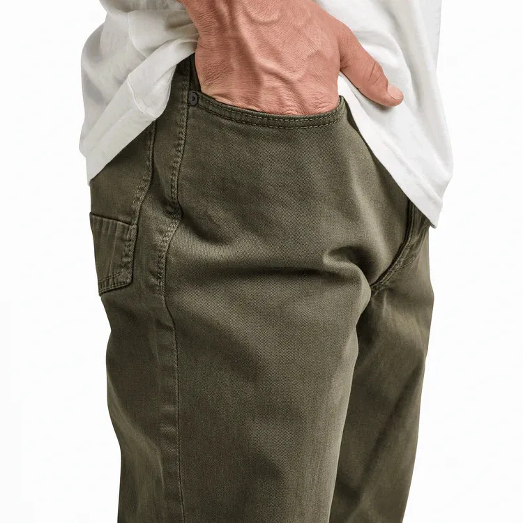 Men's Roark HWY 133 5-Pocket Slim Straight Fit Twill Jeans - Military