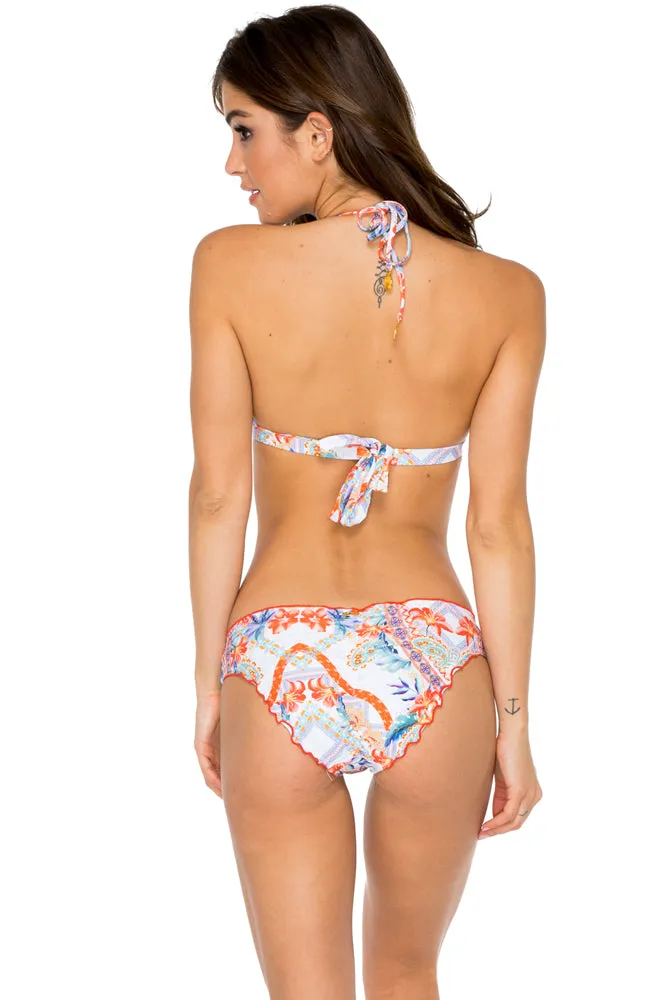 MERENGUITO - Halter Top & Seamless Full Ruched Back Bottom • Multicolor