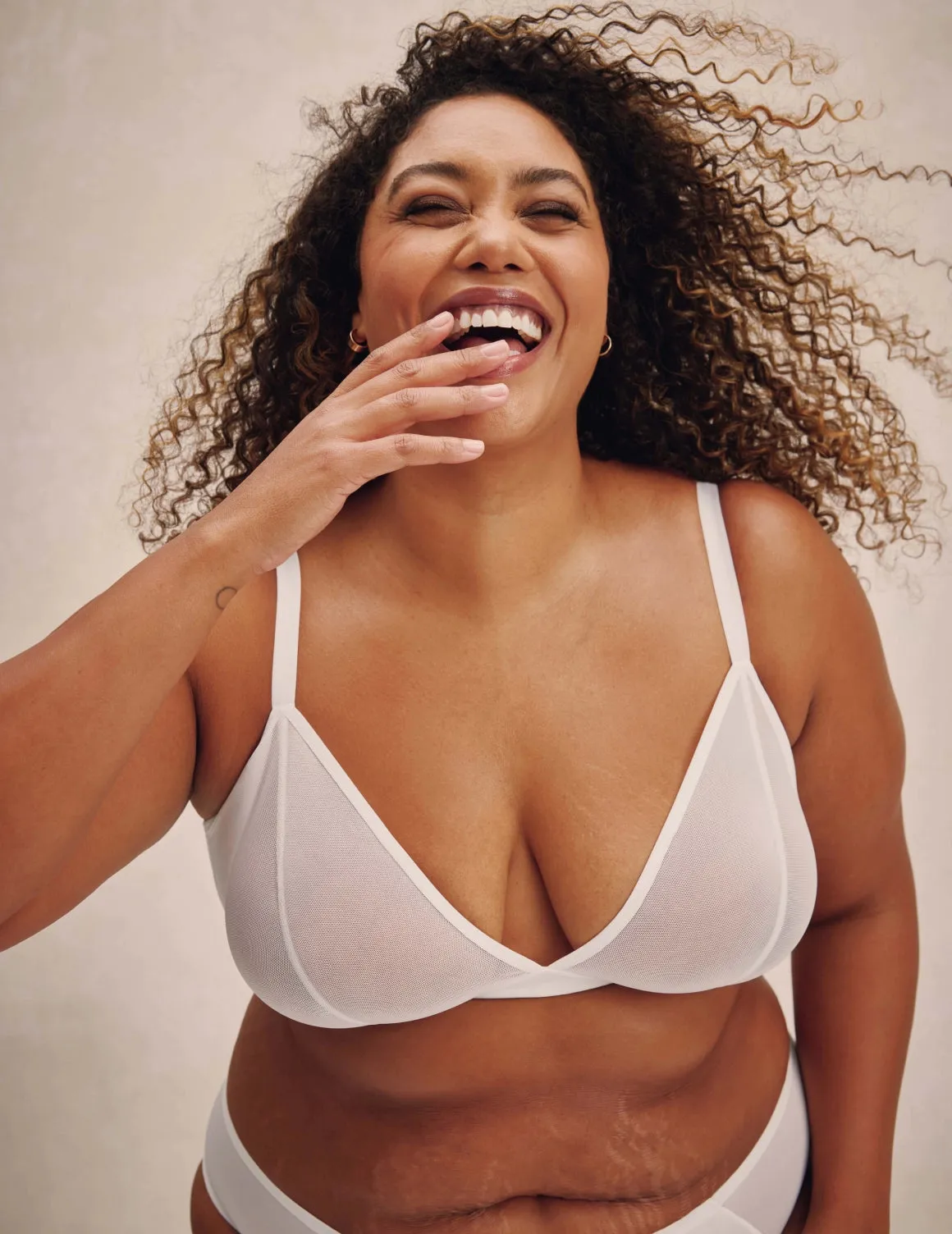 Mesh Deep V Bra