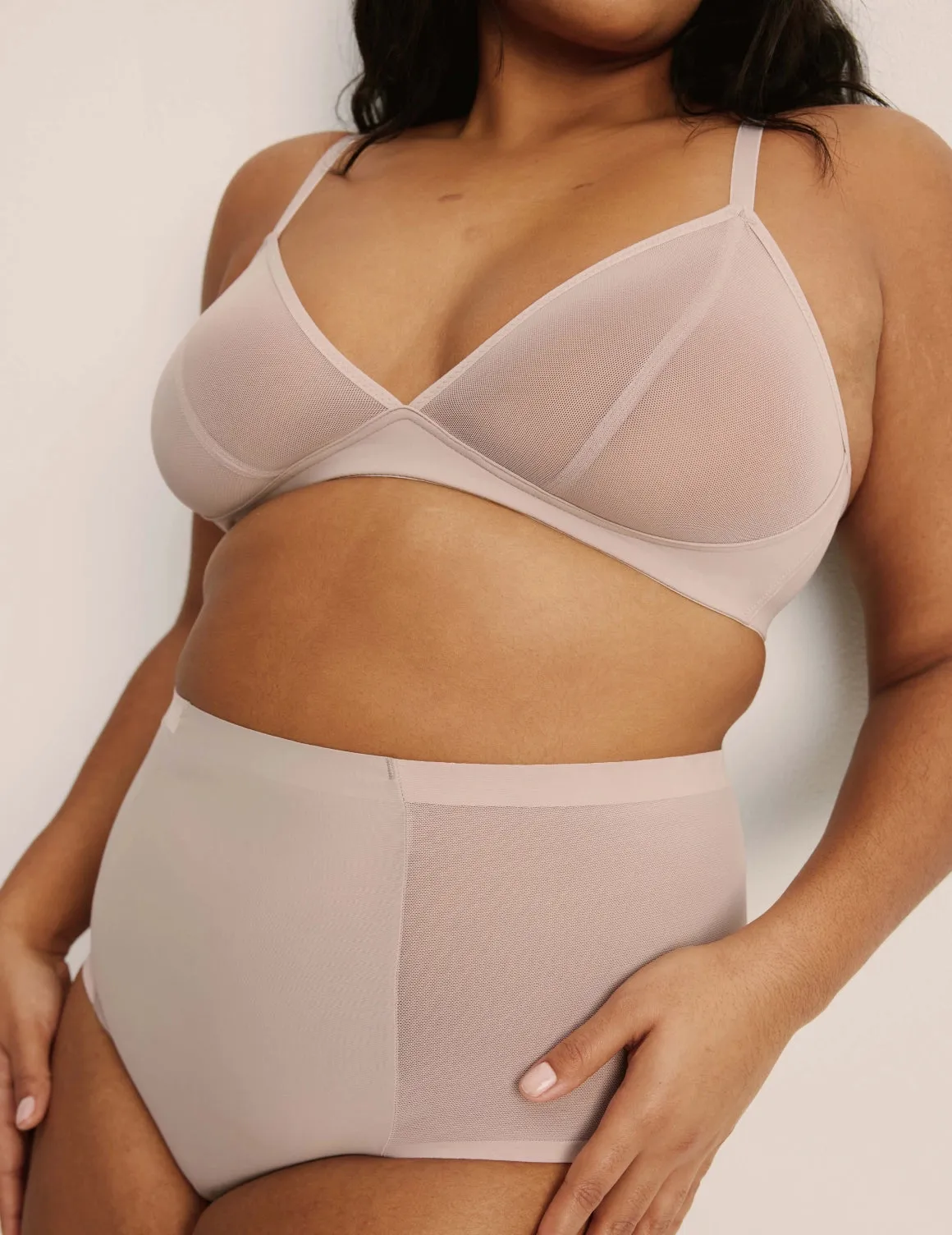 Mesh Deep V Bra