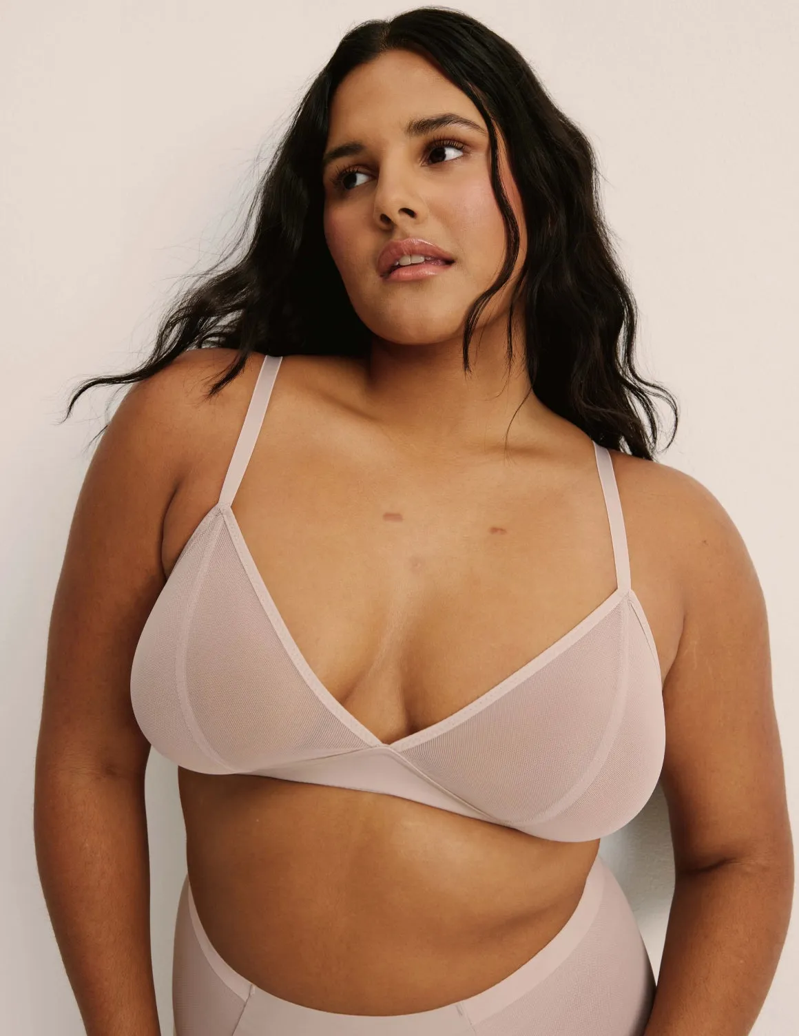 Mesh Deep V Bra