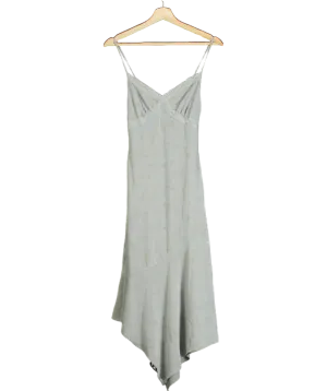 Motel Grey Devon Flocked Cami Midi Dress UK XS