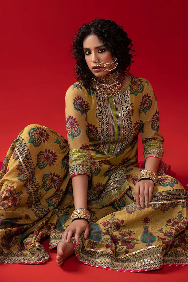 Mustard Gharara Kameez for Pakistani Wedding Dresses