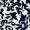Navy And Cream Printed Bell Sleeve Midi Dress