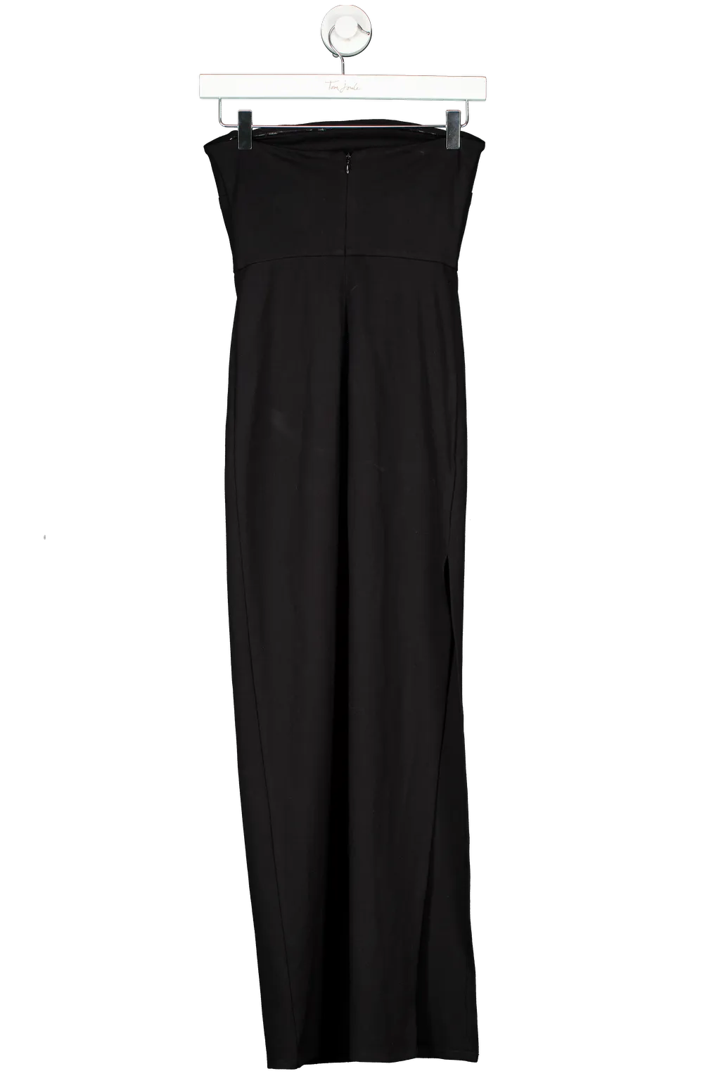 NBD Black Dream Gown Bandeau Midi Dress UK XS