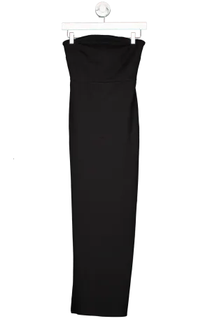 NBD Black Dream Gown Bandeau Midi Dress UK XS