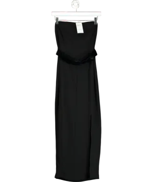 Next Black Bandeau Bow Midi Dress UK 6