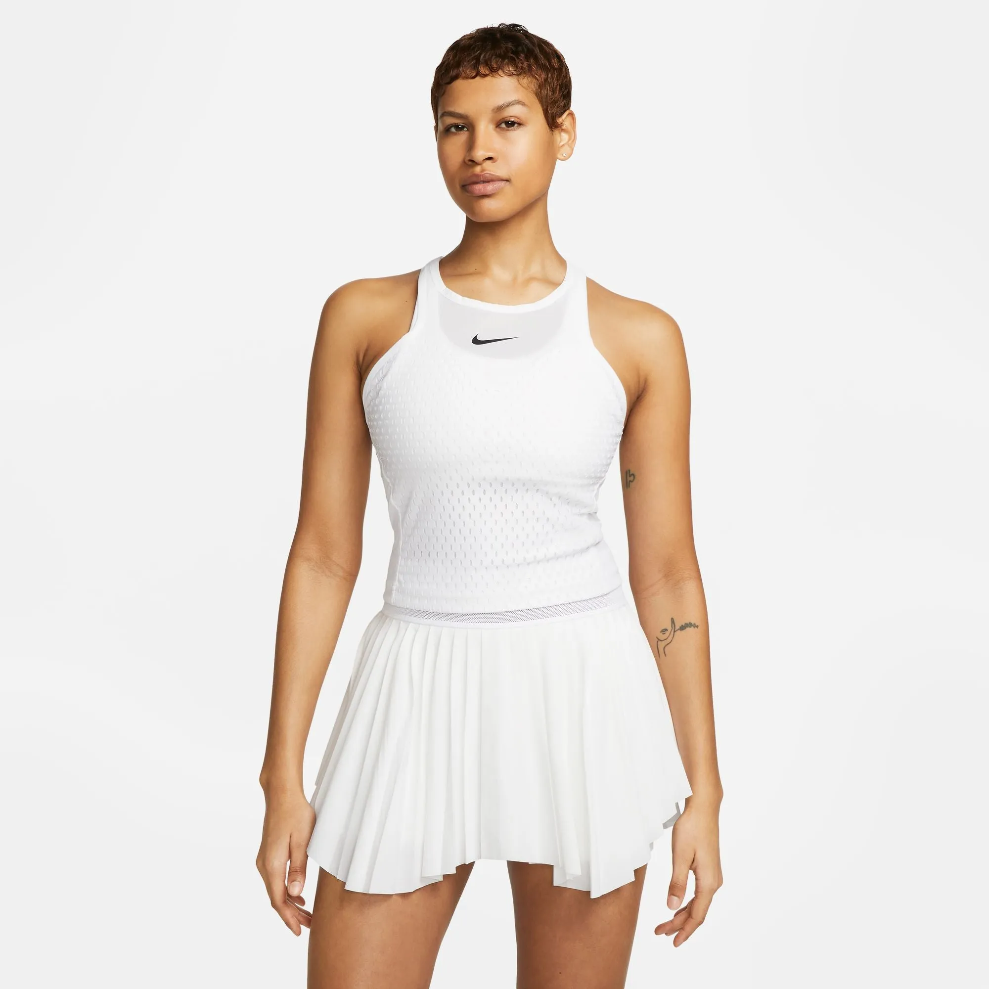 Nike Women's  Dri-FIT Slam Tank (White/Black)