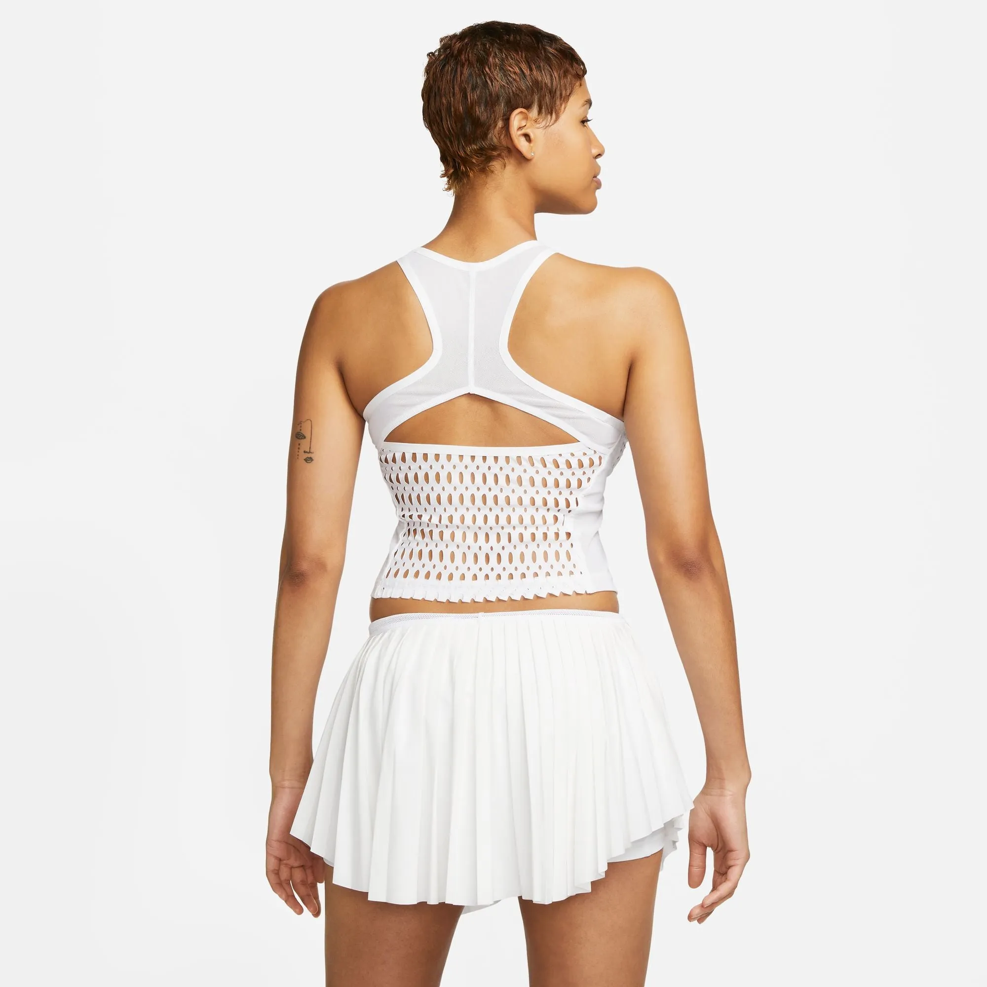 Nike Women's  Dri-FIT Slam Tank (White/Black)