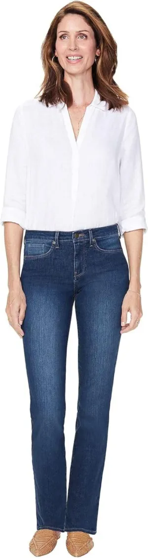 NYDJ Womens Sheri Tummy-Control Slim-Leg Jeans MPRISS8518 Quinn Blue 8