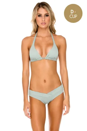 ORILLAS DEL MAR - Triangle Halter Top & Moderate Bottom • Jardines