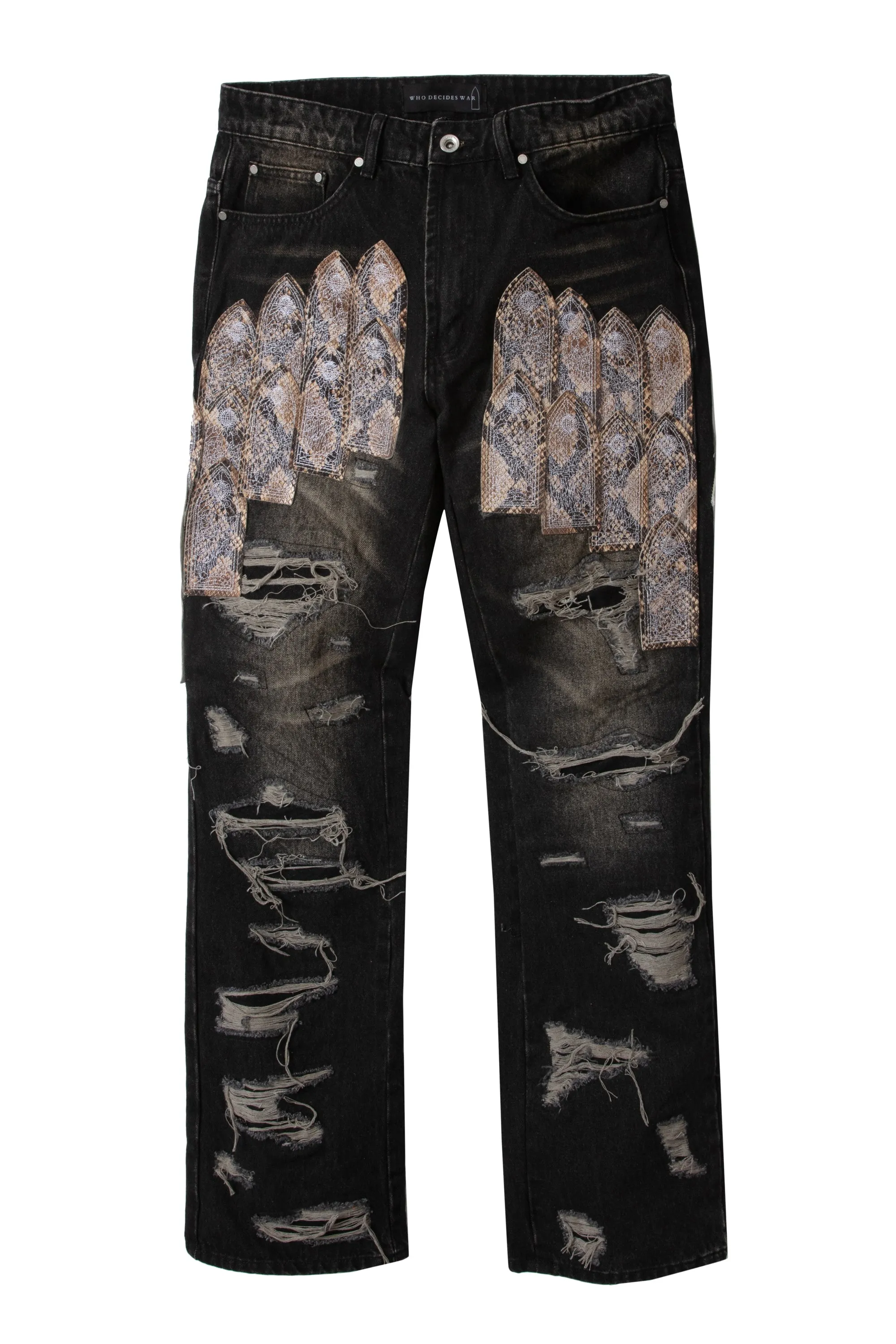 PATCHED ARCH MOCHA DENIM