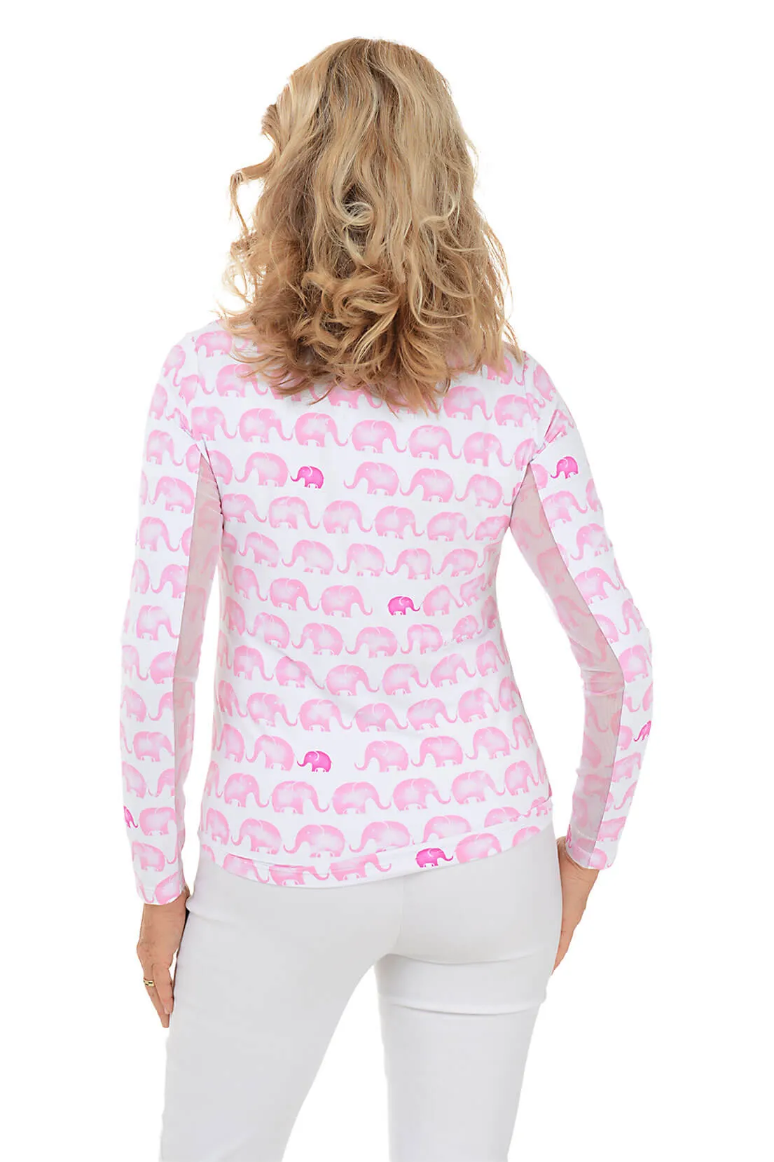 Pink Velma Elephant UPF50  Sun Shirt