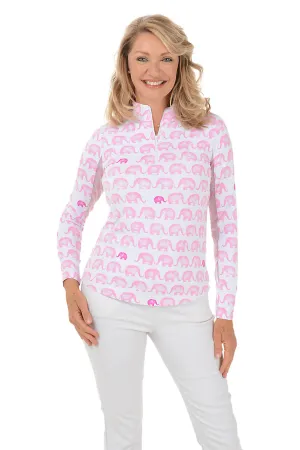 Pink Velma Elephant UPF50  Sun Shirt