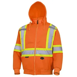 Pioneer V1060350 High Visibility Safety Hoodie, Polyester Fleece