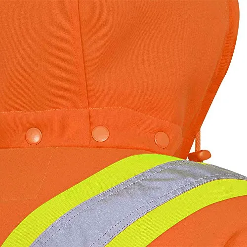 Pioneer V1060350 High Visibility Safety Hoodie, Polyester Fleece