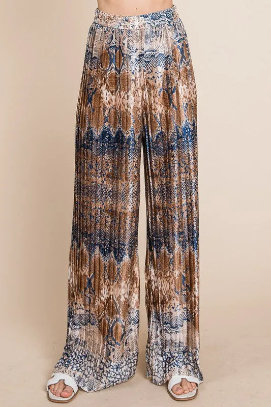Plus Snakeskin Palazzo Pants