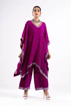 Pop Wine Kaftan Set