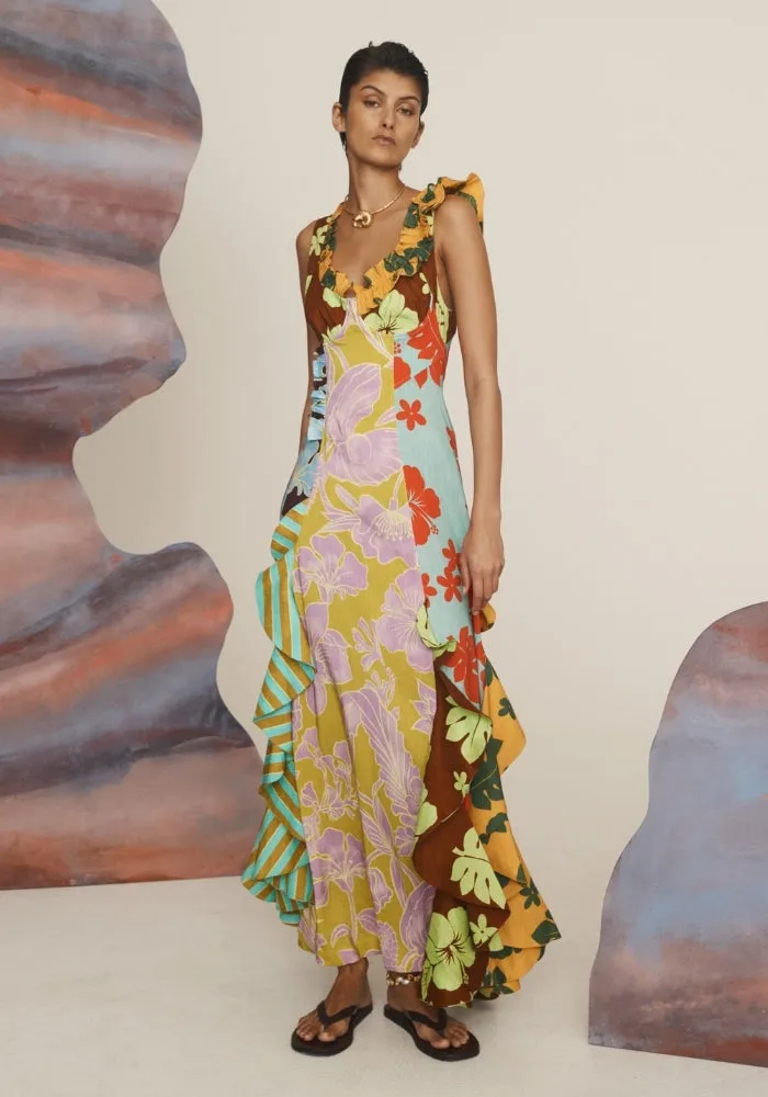 Poppy Spliced Midi Dress