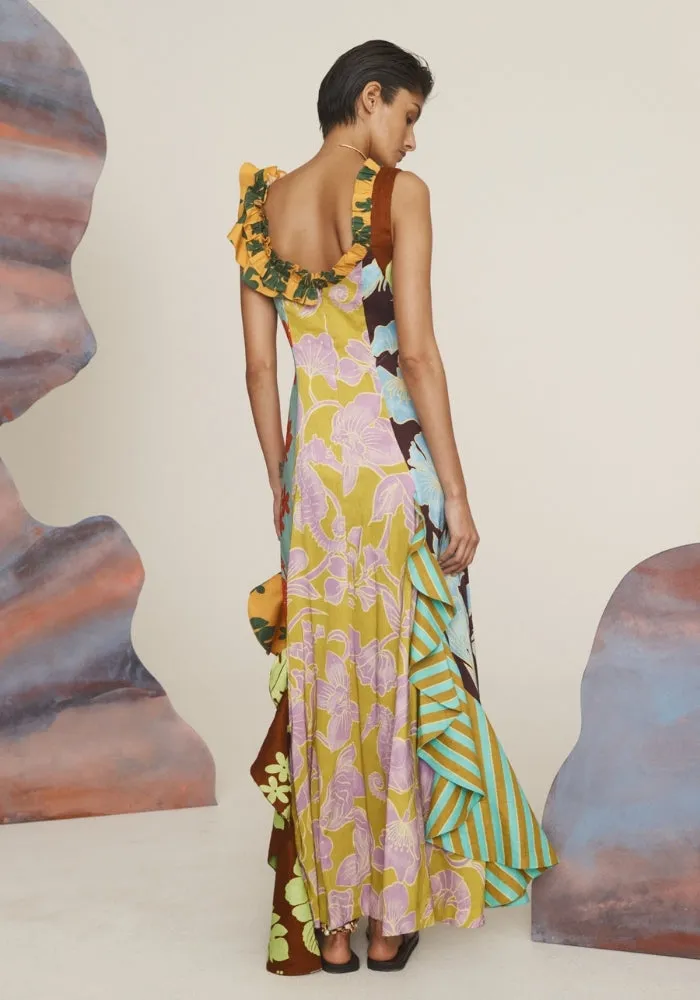 Poppy Spliced Midi Dress