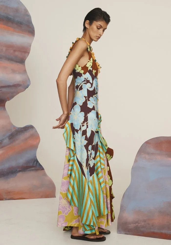 Poppy Spliced Midi Dress
