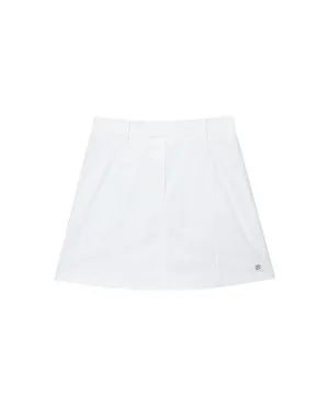 POSHERD High-Fleece Stitch Mesh Skirt - White